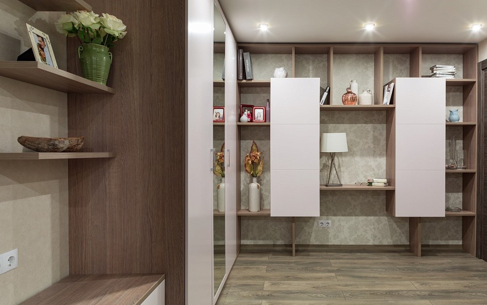 Гостиная и спальня в светлых тонах