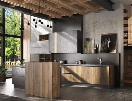 Коричневая кухня в Клину