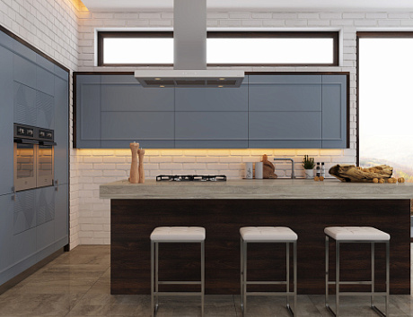 Синяя кухня в Казани