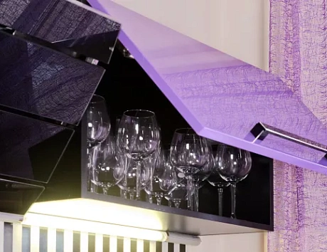 Фиолетовая кухня в Чите