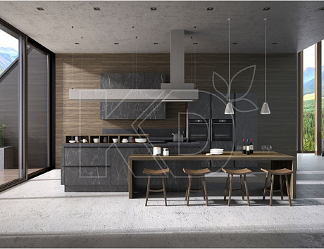 Черная кухня в стиле модерн