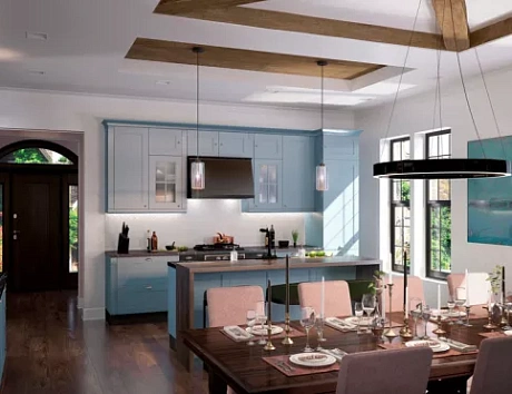 Синяя кухня в Твери