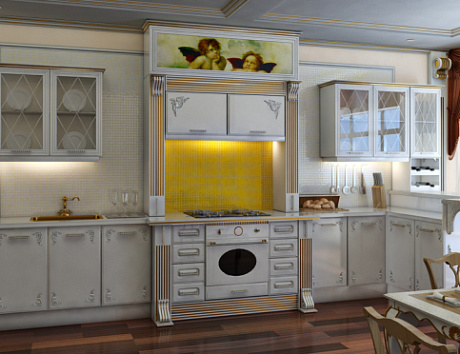 Серая кухня в Клину