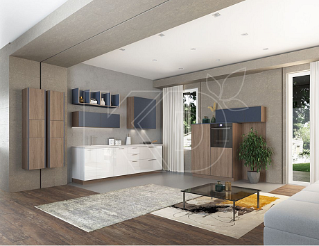 Угловая кухня в коричневых тонах