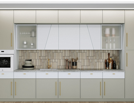 Бежевая кухня во Владивостоке