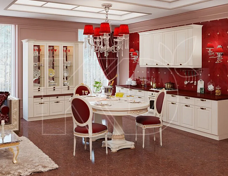 Угловая кухня в классическом стиле