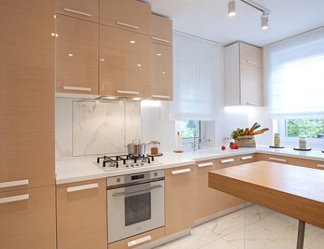 Бежевая кухня во Владикавказе