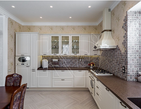 Белая  кухня в интерьере