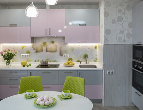 Серая кухня в Клину