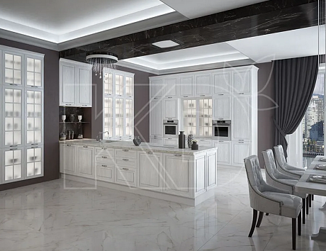 Фасады кухни классика с патиной